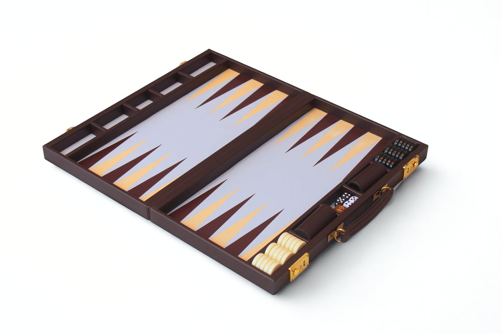 Espresso & Ivory Backgammon Set