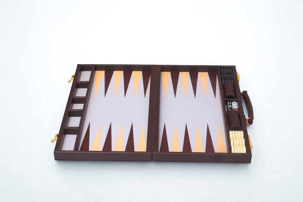 Espresso & Ivory Backgammon Set
