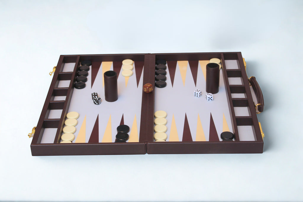 Espresso & Ivory Backgammon Set