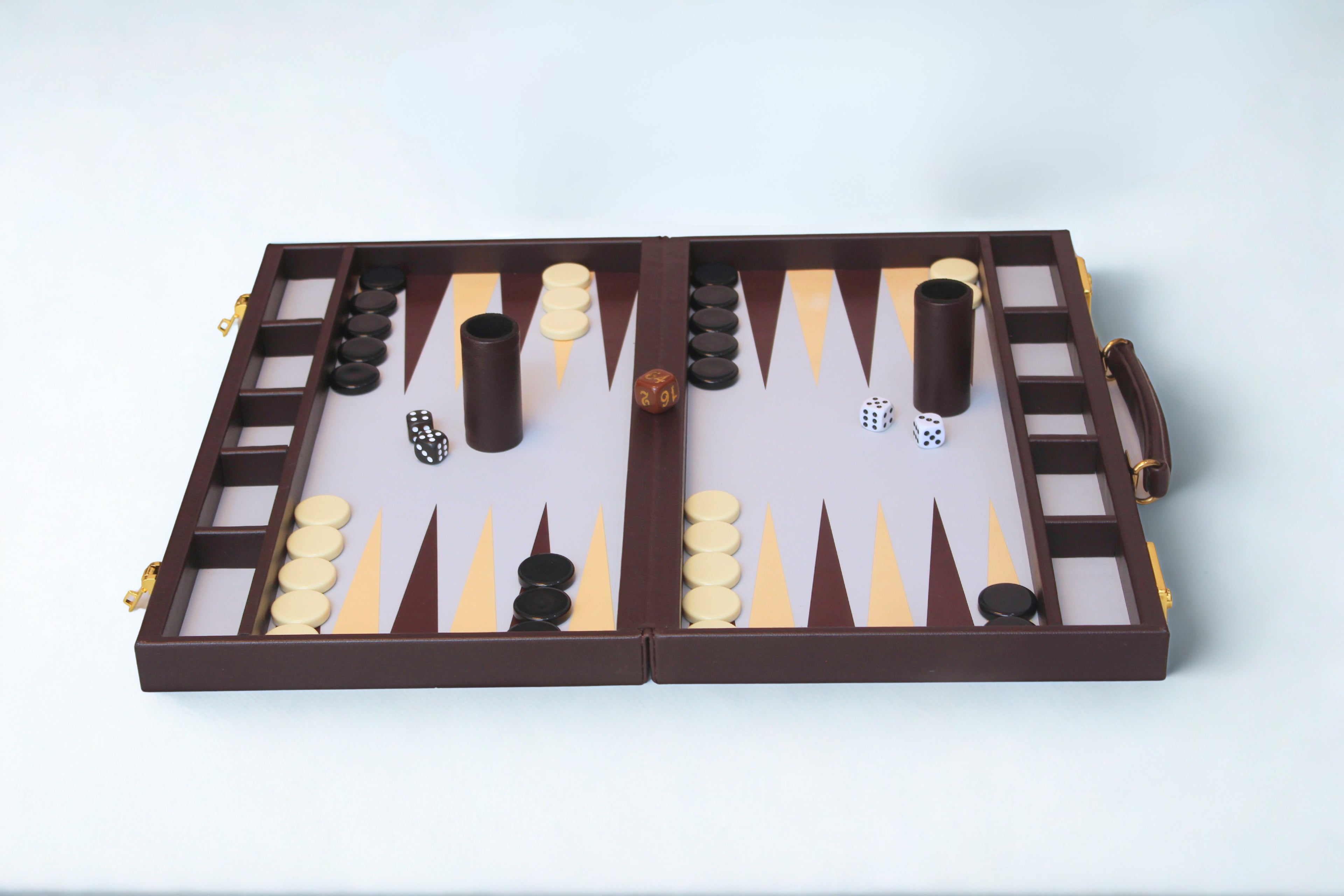 Espresso & Ivory Backgammon Set