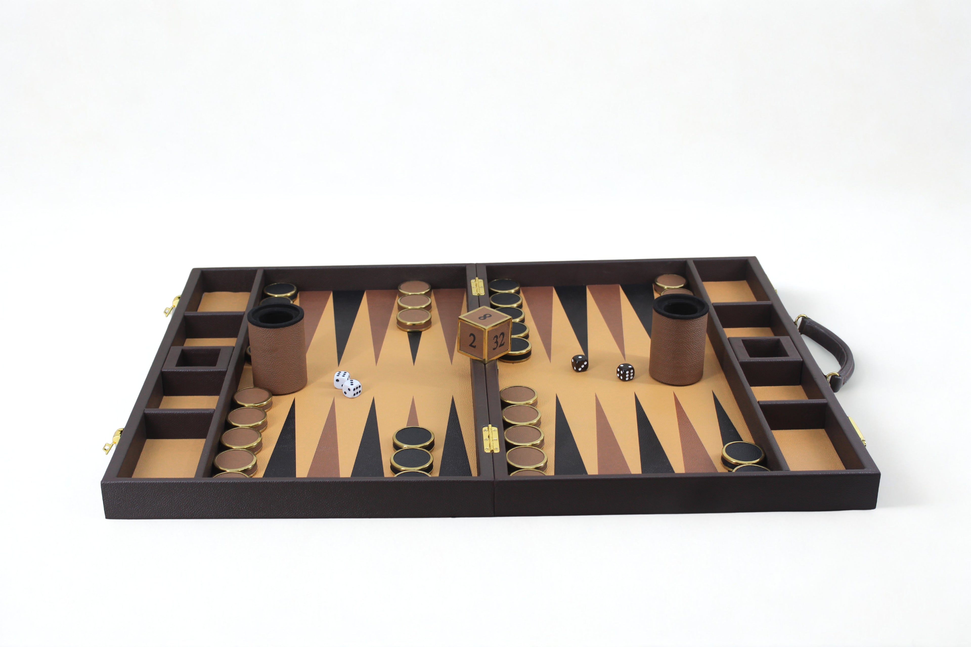 Ebony & Gold Backgammon Set