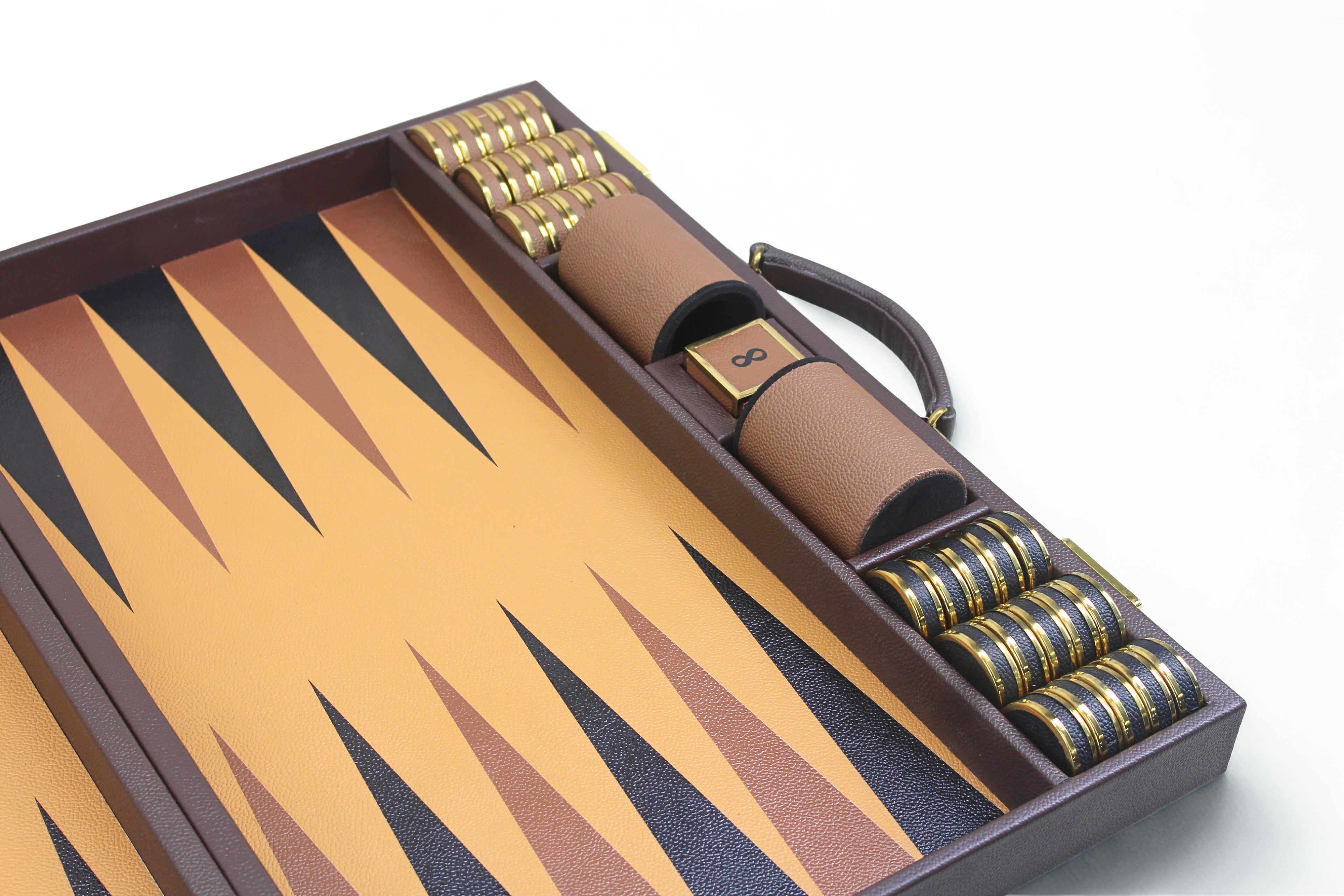 Ebony & Gold Backgammon Set