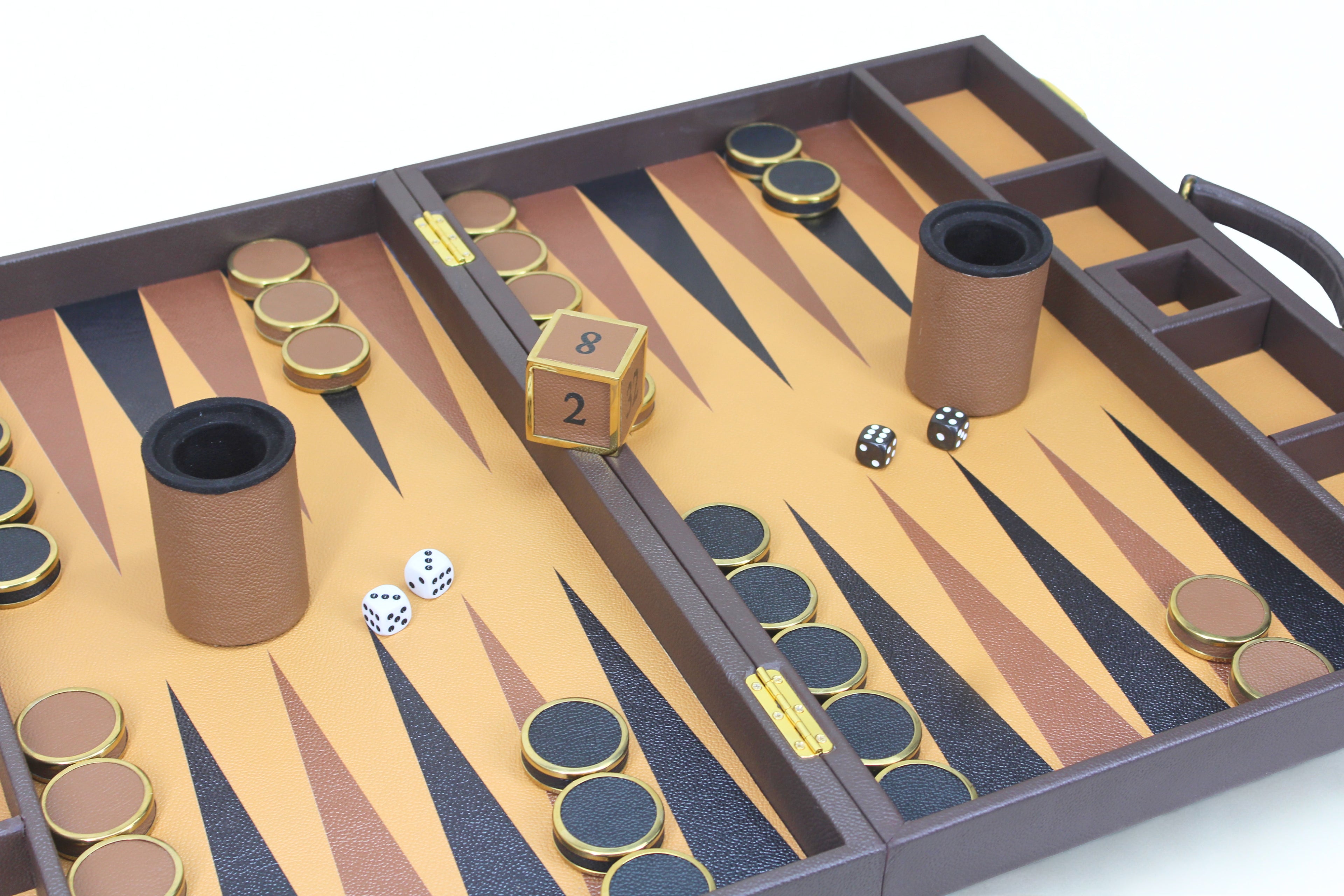 Ebony & Gold Backgammon Set