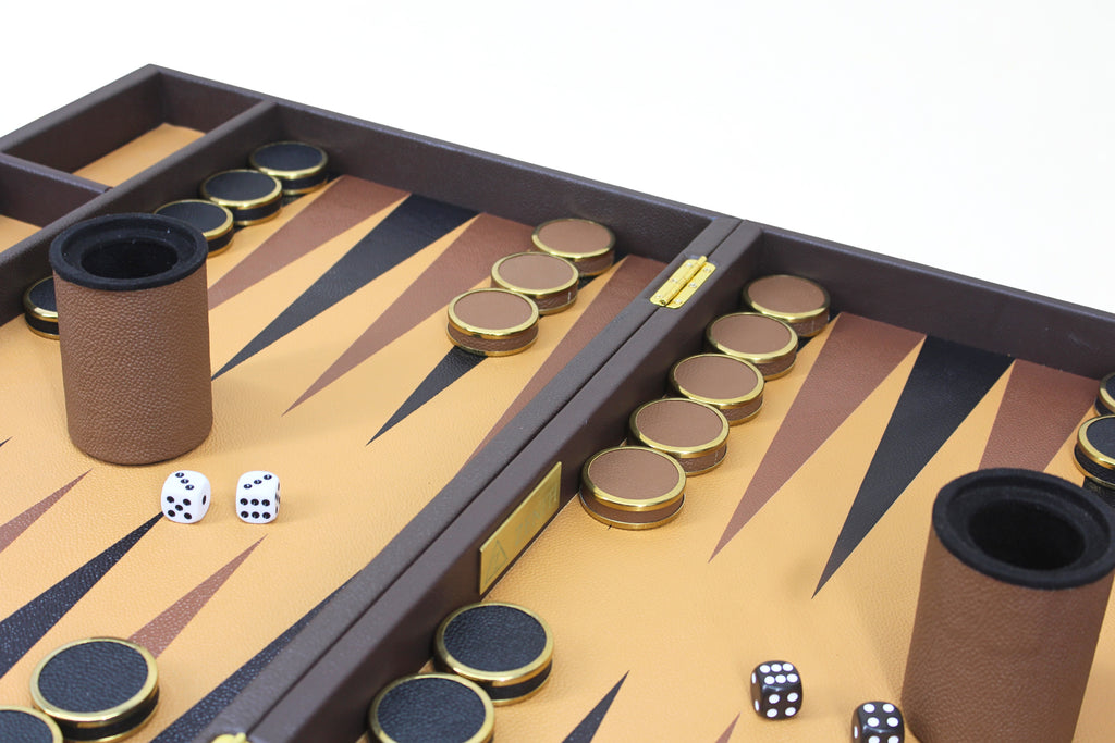 Ebony & Gold Backgammon Set
