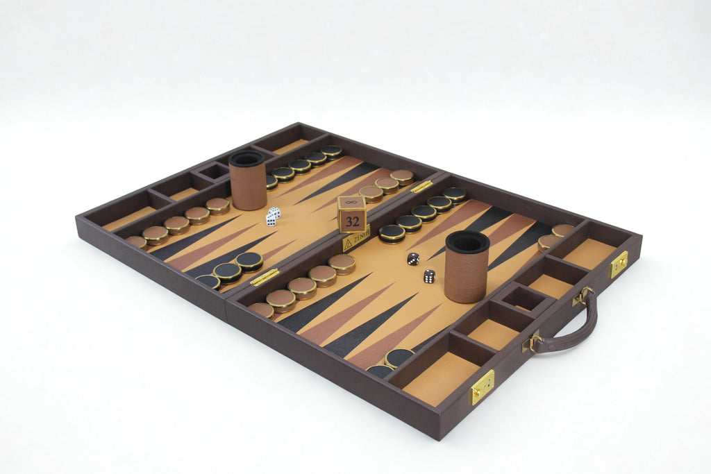 Ebony & Gold Backgammon Set