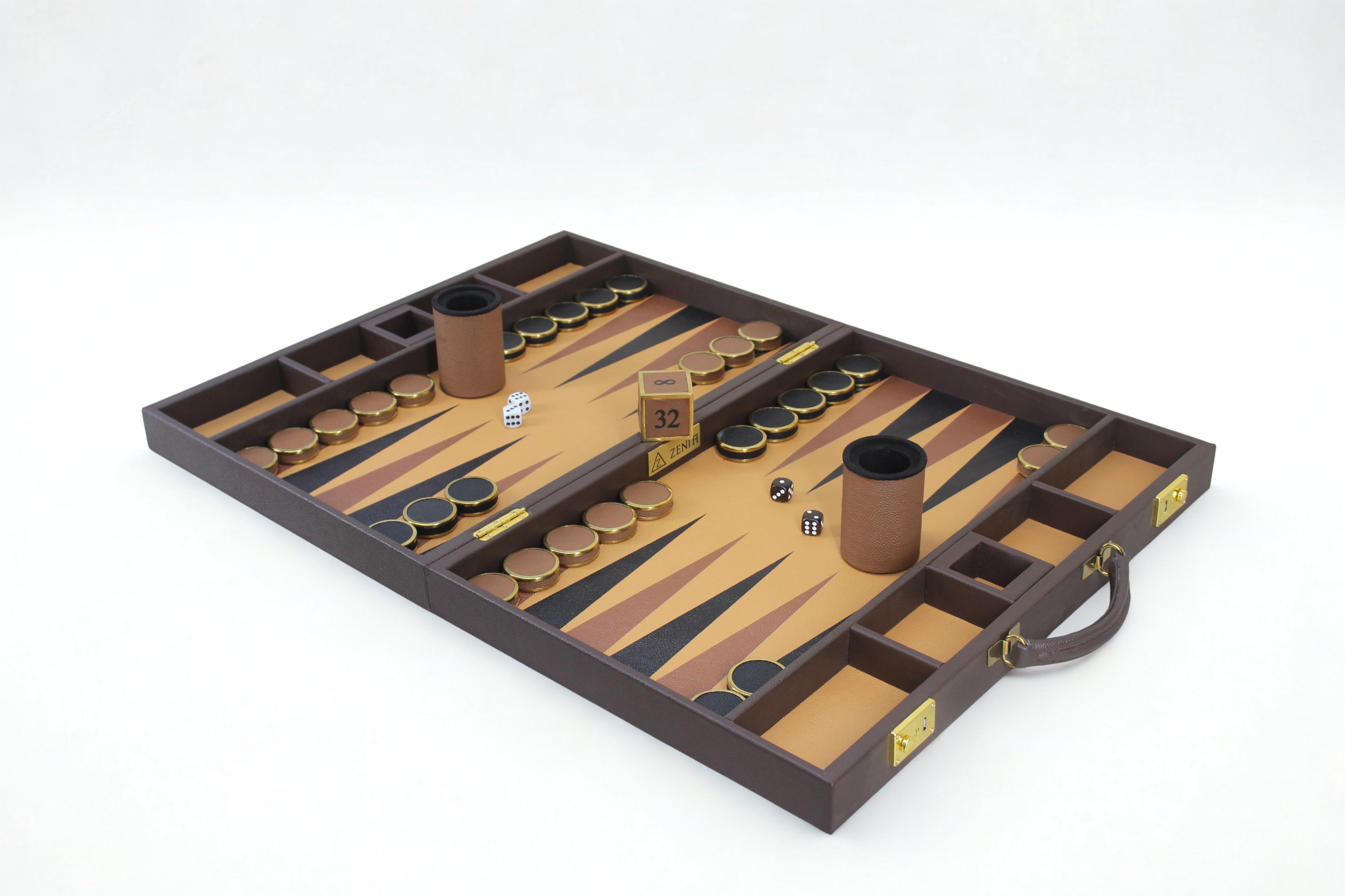 Ebony & Gold Backgammon Set