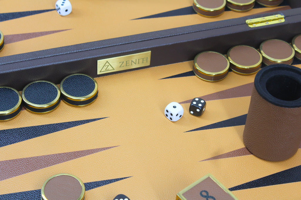 Ebony & Gold Backgammon Set
