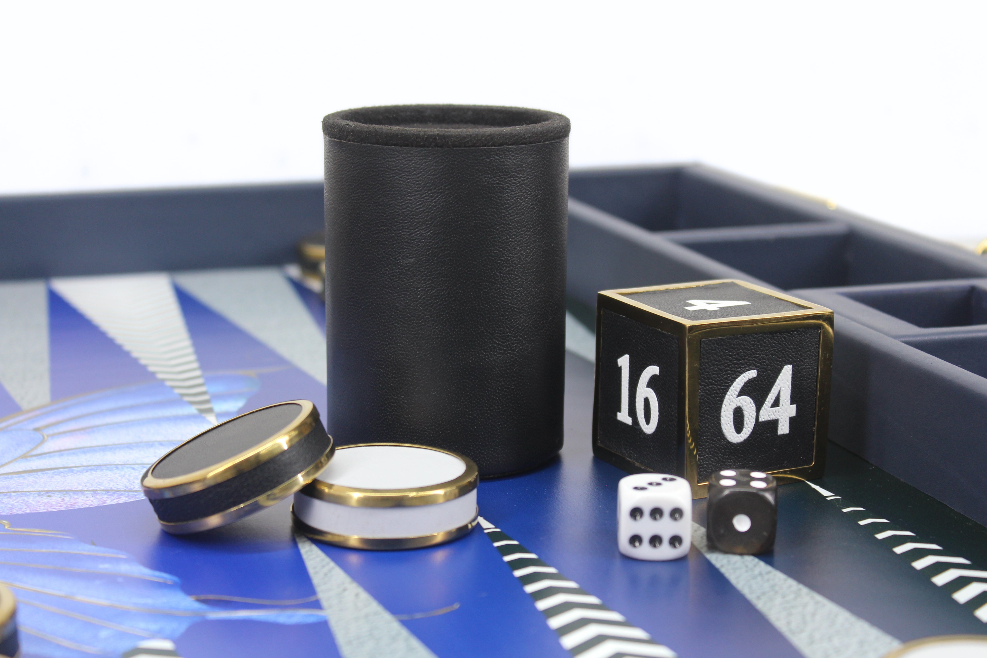 Midnight Blue Backgammon Set