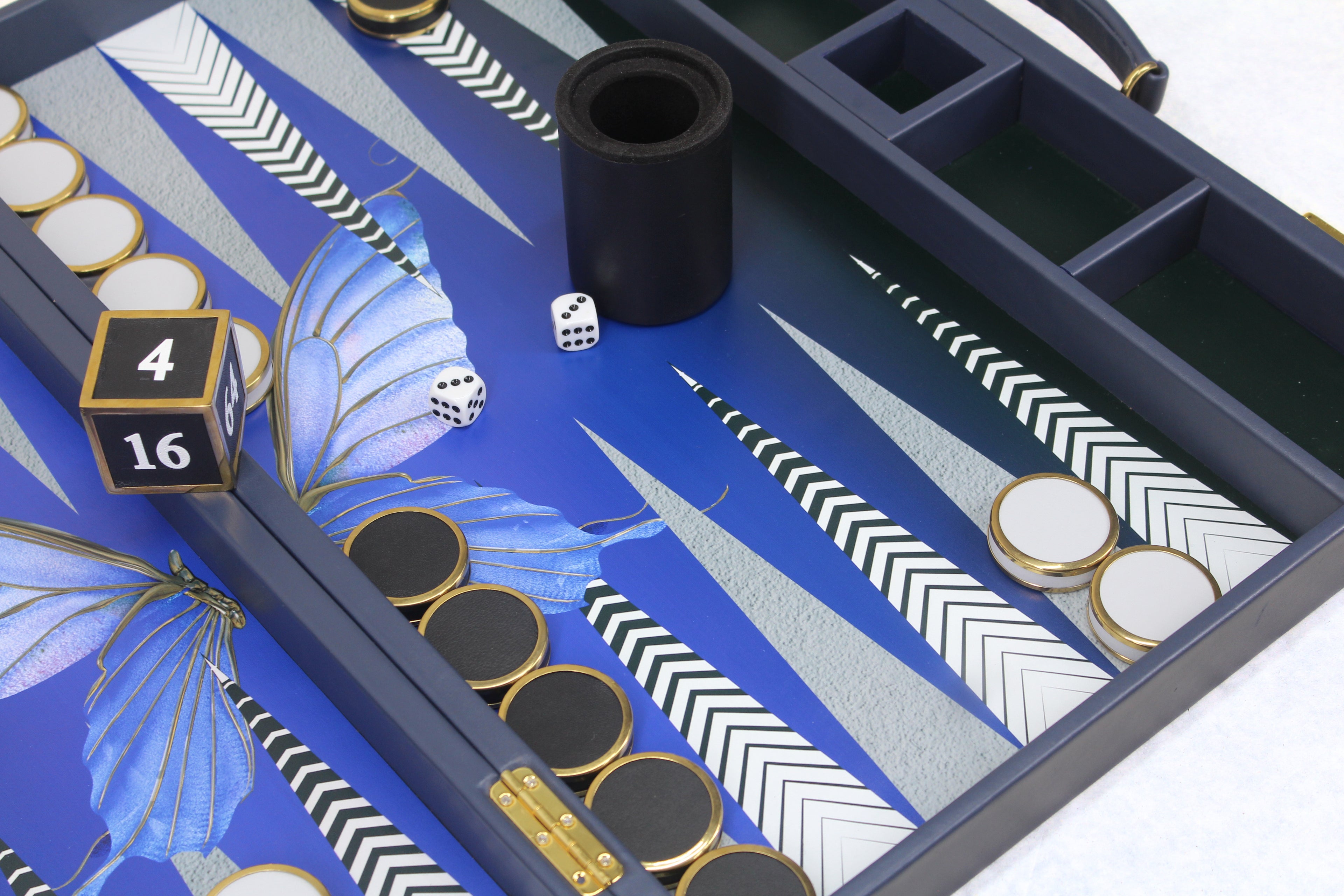 Midnight Blue Backgammon Set