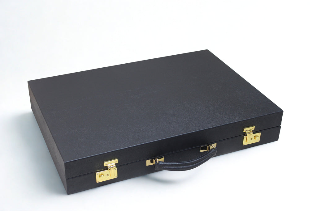 Jet Black & Orange Backgammon Set