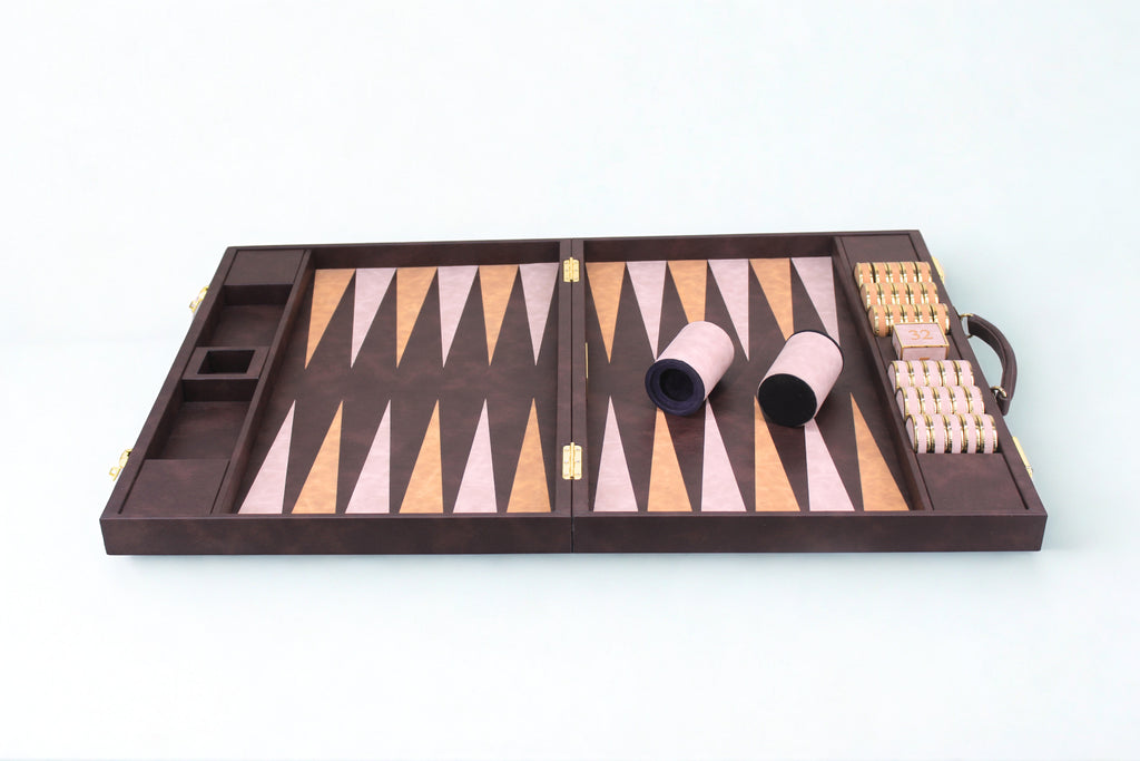 Mahogany & Rose Backgammon Set