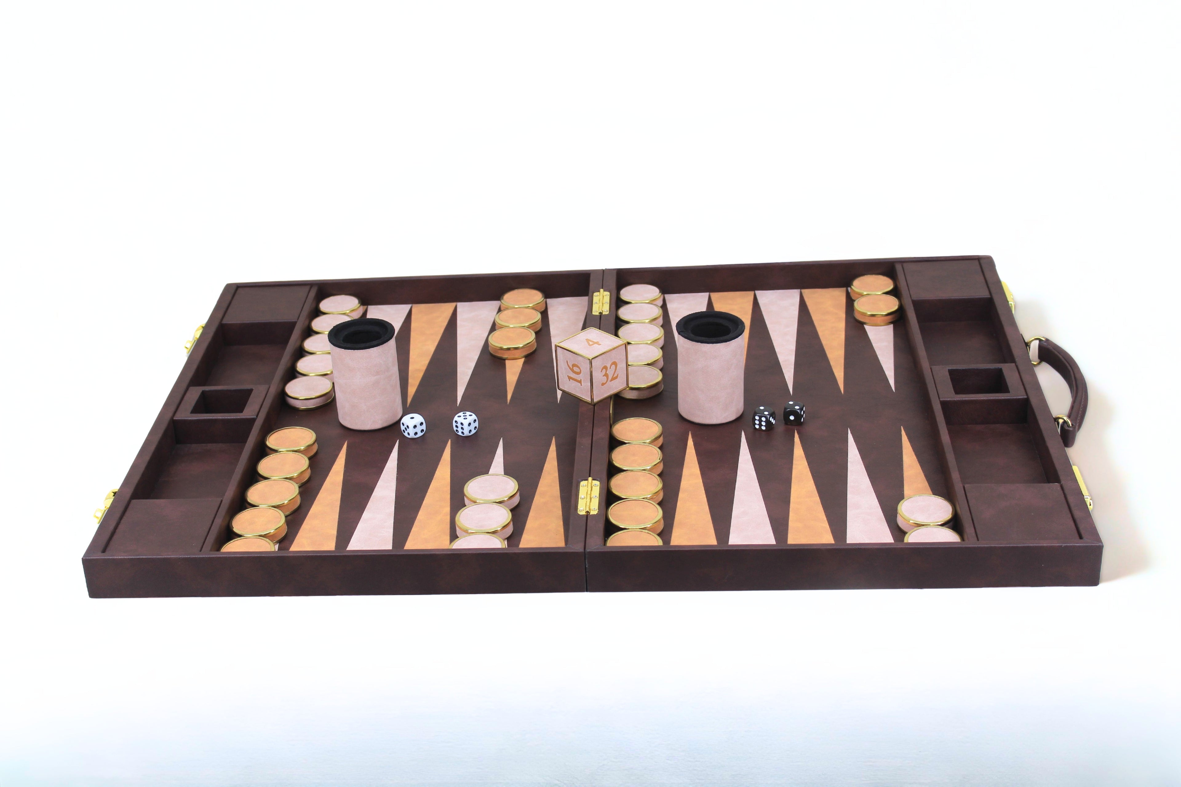 Mahogany & Rose Backgammon Set