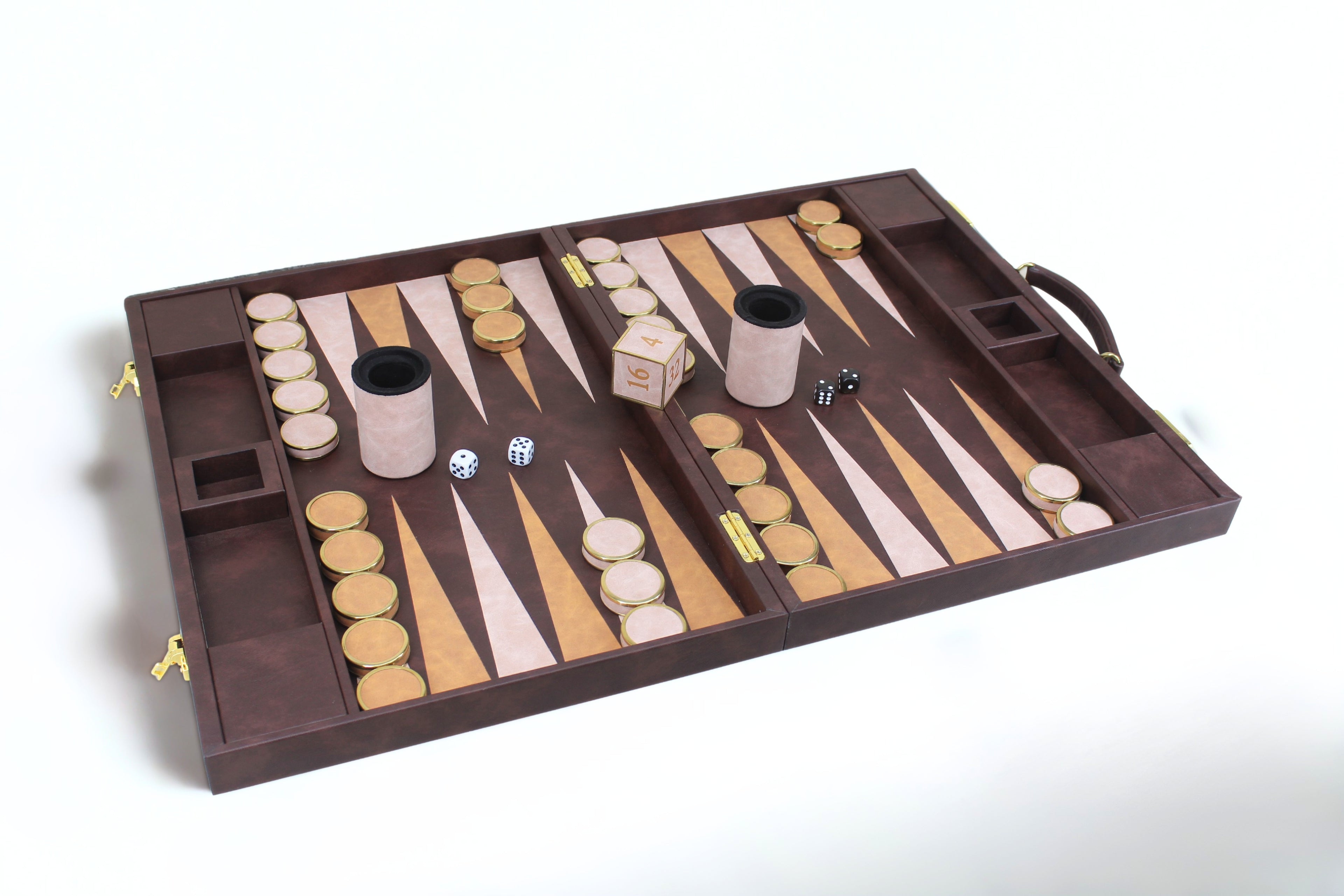 Mahogany & Rose Backgammon Set