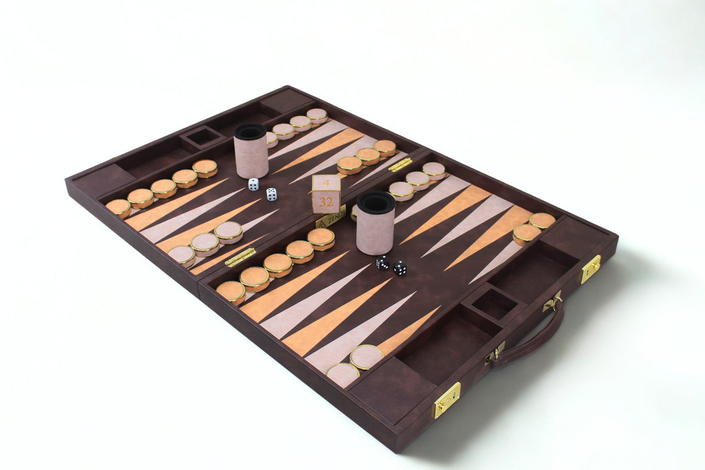 Mahogany & Rose Backgammon Set