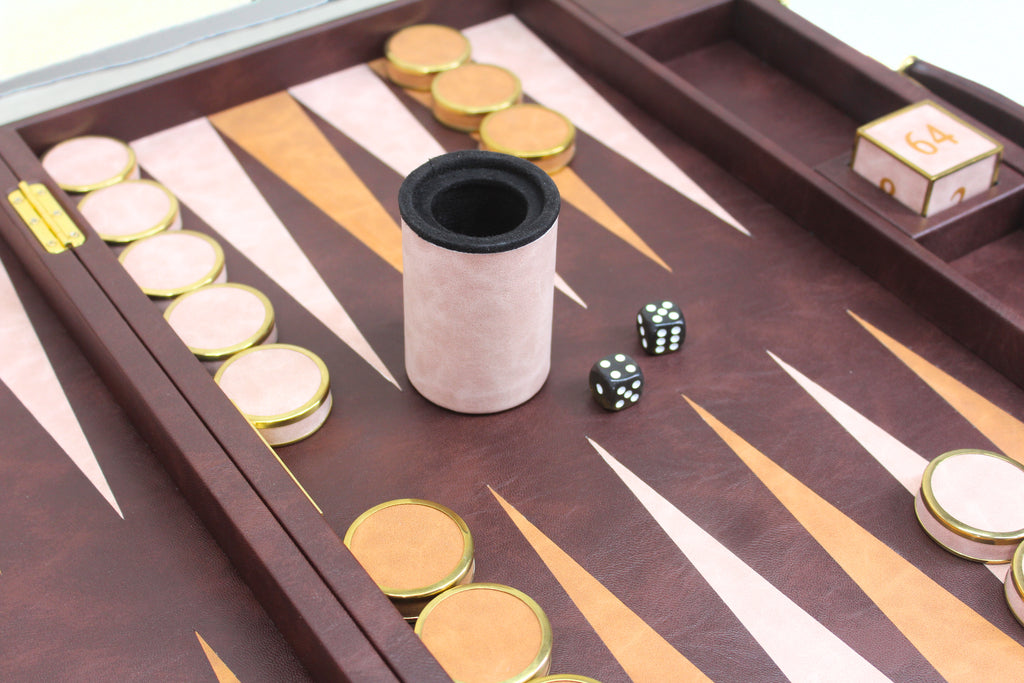 Mahogany & Rose Backgammon Set