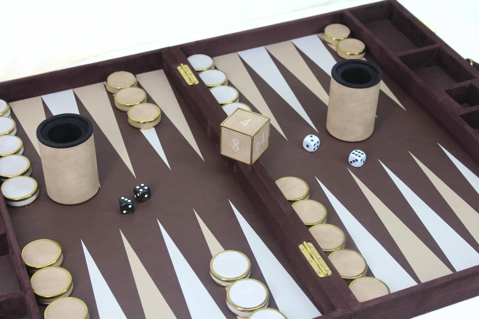 Silver & Sand Backgammon Set
